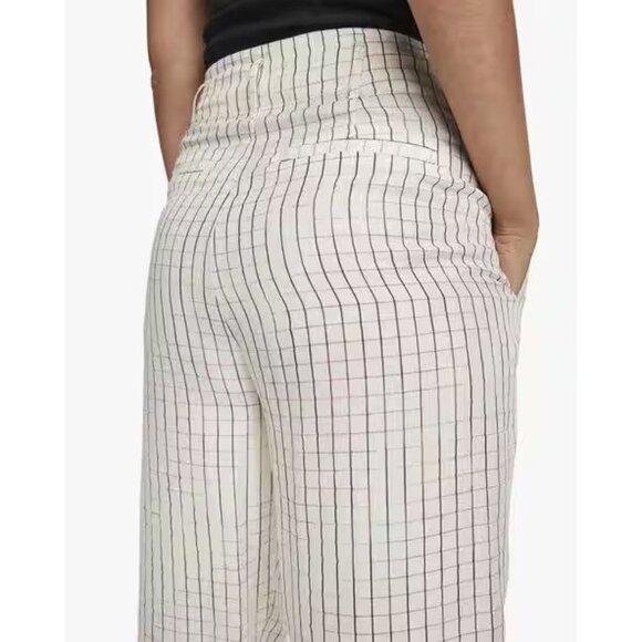 Scotch & Soda Checked Flat Front Ankle Length Pant Tailored Multicolored Large - Picture 3 of 12